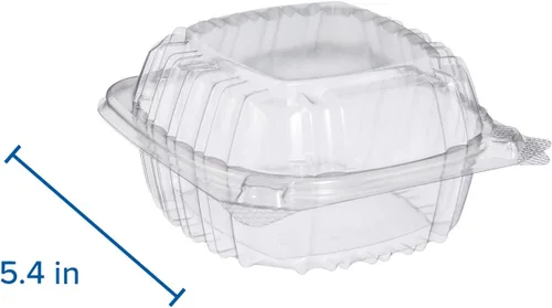Miniatura 2 de DART C53PST1 OPS Contenedor transparente con bisagras de 5 pulgadas, 5.3 x 5.4 pulgadas (caja de 500)