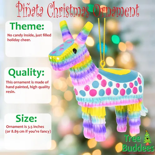 Miniatura 2 de Tree Buddees Colorido adorno navideño de piñata para fiesta