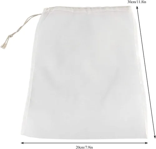 Miniatura 2 de Yctze Bolsa de filtro reutilizable de 100 malla de grado alimenticio, ideal para cerveza casera y elaboración de vino, 400 micrones, perfecta