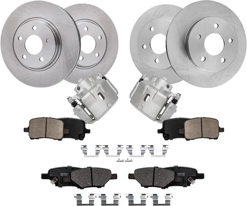 Miniatura 15 de Detroit Axle - Kit de frenos para Ford Crown Victoria Mercury Grand Marquis Marauder 2003-2011, rotores de freno y pastillas de freno de cerámica