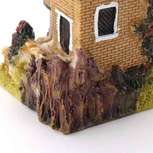 Miniatura 8 de 4 piezas de casa en miniatura de hadas, jardinería, micro paisaje, pueblo, piedra, bonsái, terrario, manualidades, adornos, accesorios, decoración