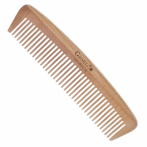 Miniatura 10 de Giorgio GIONAT6 Peine de Madera Natural Desenredante para el Cabello - Peine de Dientes Semi Finos y Anchos para Cabello Rizado, Peines de Bambú