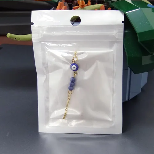 Miniatura 5 de Pulseras contra el mal de ojo para mujer, acero inoxidable de oro de 14 quilates, pulsera de cuentas de turquesa, pulsera de cadena delicada, regalo
