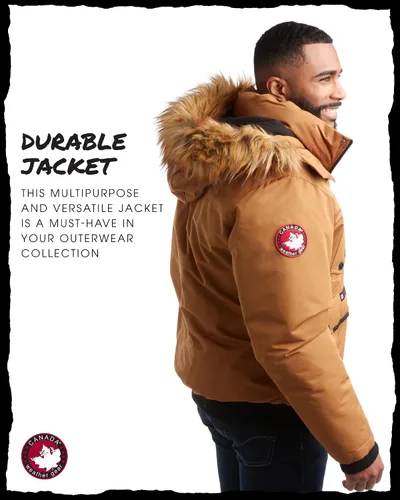 Miniatura 4 de CANADA WEATHER GEAR Chaqueta de invierno para hombre grande y alta, abrigo pesado tipo parka, chaqueta para hombres grandes y altos (M-5XL)