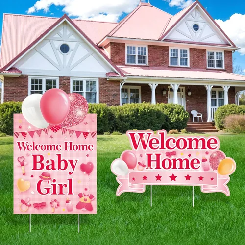 Miniatura 8 de 2 letreros de bienvenida para el patio del bebé, niño, color azul, para baby shower, patio, con estacas "It's a boy", letrero de bienvenida