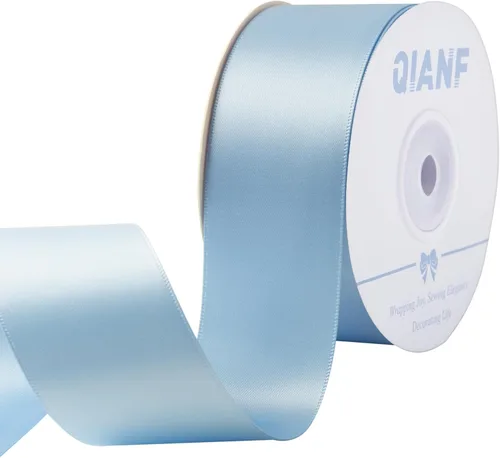 Miniatura 8 de QIANF Cinta plateada de satén de doble cara de 1-1/2 pulgadas para envolver regalos, lazos para el pelo, hacer cintas para el cabello, bandas