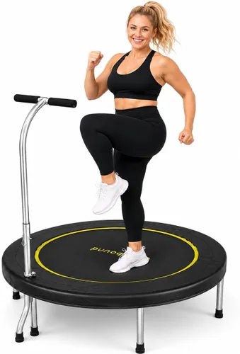 Miniatura 9 de SkyBound Mini Rebounder Trampoline for Adults Foldable Fitness Rebounder with Adjustable T-Bar Handle - 40" Exercise Trampoline for Kids & Adults
