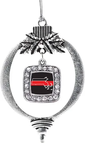 Miniatura 148 de Inspired Silver - Nana púrpura - Adorno de Navidad plateado - Adorno cuadrado para árbol de Navidad con circonita cúbica - Decoración colgante