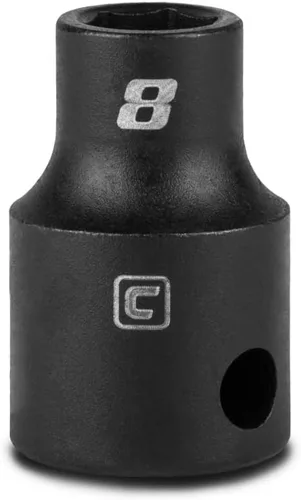 Miniatura 4 de Capri Tools Zócalo de impacto poco profundo de 0.236 in, accionamiento de 3/8 pulgadas, 6 puntos, métrico