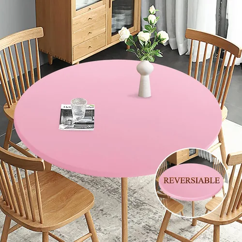 Miniatura 9 de Obstal - Mantel redondo ajustable, reversible, impermeable, antimanchas, elástico, fácil de limpiar, para exteriores e interiores, para mesas