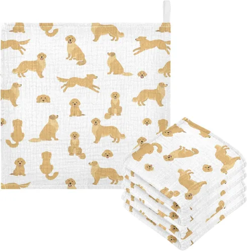 Miniatura 18 de Toallas de algodón para bebé, toallas de baño unisex para recién nacidos, toallitas naturales para piel delicada, 11.8 x 11.8 pulgadas, paquete de 5