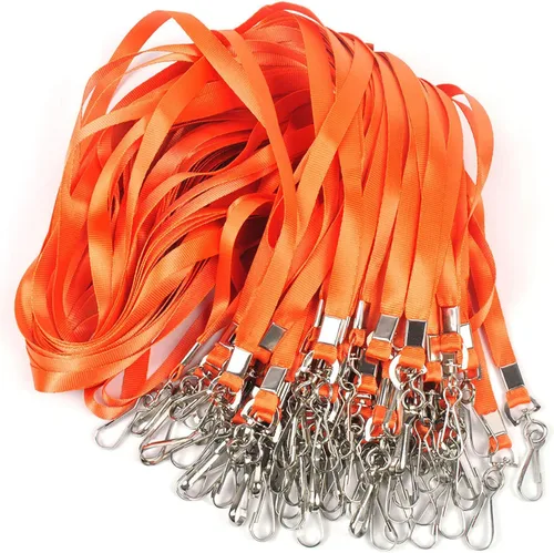 Miniatura 17 de Cordones verdes, 100 unidades, para insignias de identificación, cordón plano con clip de insignia con gancho en J (verde)