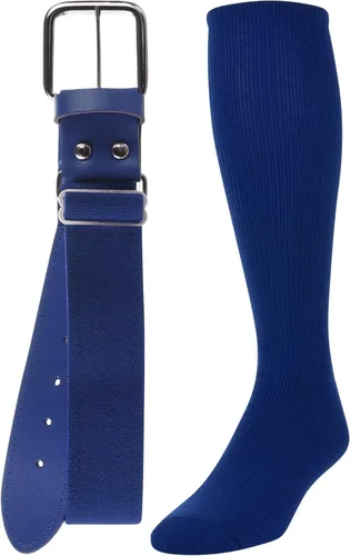 TCK Combo de calcetines y cinturón de béisbol o sóftbol, tallas para jóvenes y adultos para niños y niñas, hombres y mujeres Real