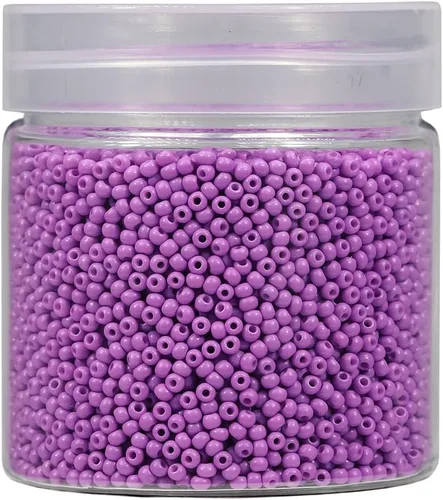 Miniatura 15 de Bala&Fillic Tamaño casi uniforme Cuentas de semillas redondas de color verde ejército de 2 mm Aproximadamente 10000 piezas/110 gramos en caja