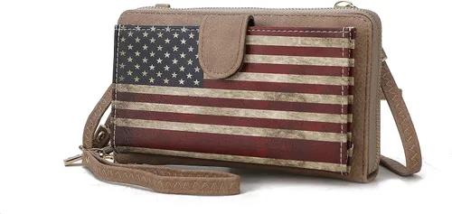 Miniatura 15 de MKF Collection Bolso cruzado para mujer, diseño de mensajero, cartera de mano