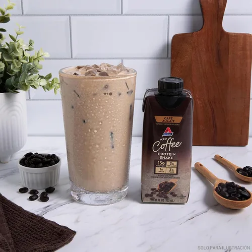 Miniatura 5 de Atkins Café au Lait - Batido de proteínas con sabor a café helado, batido alto en proteínas, bajo en azúcar, bajo en carbohidratos y bajo en azúcar