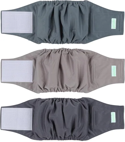 Miniatura 20 de wegreeco Pañales lavables para perros machos, paquete de 3 (ballena, talla L)