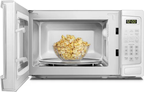 Miniatura 3 de Danby DBMW1120BWW - Microondas para encimera de 1.1 pies cúbicos en blanco, 1000 vatios, microondas de tamaño familiar con puerta de botón
