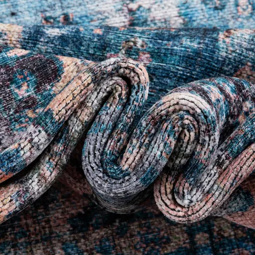 Miniatura 6 de Unique Loom Mangata Collection - Alfombra de área - Mary (rectangular 2' 0" x 3' 0", azul/negro)