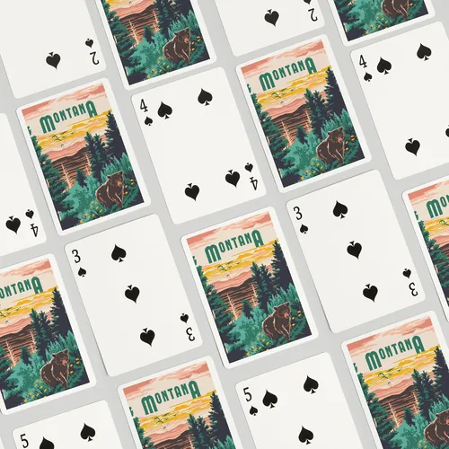 Miniatura 4 de Lantern Press Montana, Explorer Series (52 cartas de juego, baraja de cartas de tamaño póquer con comodines)