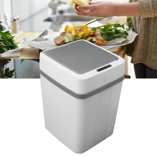 Miniatura 2 de Bote de basura con sensor inteligente, sensor de movimiento automático con carga USB, para dormitorio, baño, cocina, oficina