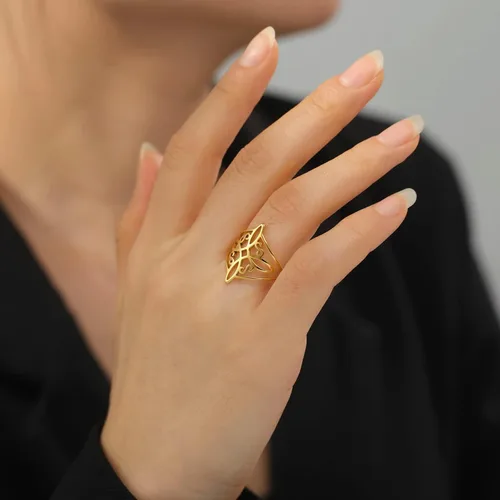 Miniatura 9 de UNIFT Anillo de nudo de bruja para mujer, acero inoxidable, celta, cuaternario, Wicca, estilo geométrico, anillo de nudo de brujería, amuleto