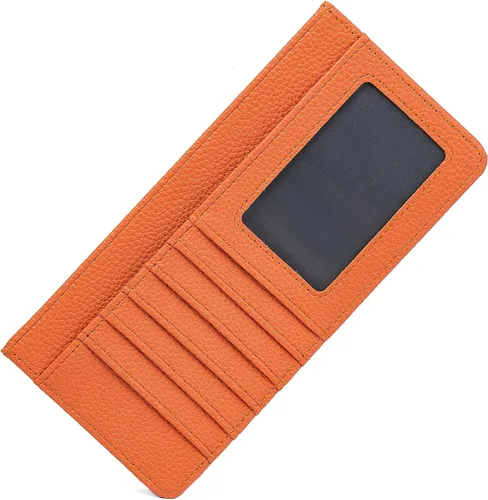 Miniatura 9 de Cartera Delgada para Tarjetas de Crédito Ultra Delgada Cartera Larga para Tarjetas Bolsillos con Cremallera Estuche para ID Cartera Pequeña Compacta