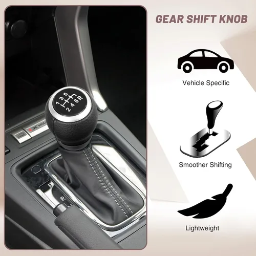 Miniatura 7 de Pomo de Palanca de Cambios Manual: Pomo de Palanca de Cambios de Cuero PU de 6 Velocidades de Reemplazo para Subaru WRX/STI 2015-2022 Varilla