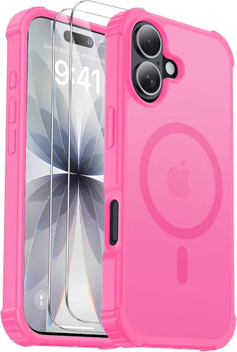 Miniatura 48 de Funda para iPhone Air [compatible con MagSafe] [2 protectores de pantalla] [prueba de caídas de grado militar] Funda magnética resistente