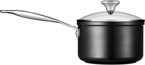 Miniatura 4 de Le Creuset Cacerola PRO antiadherente endurecida con tapa de vidrio, 2 cuartos de galón.