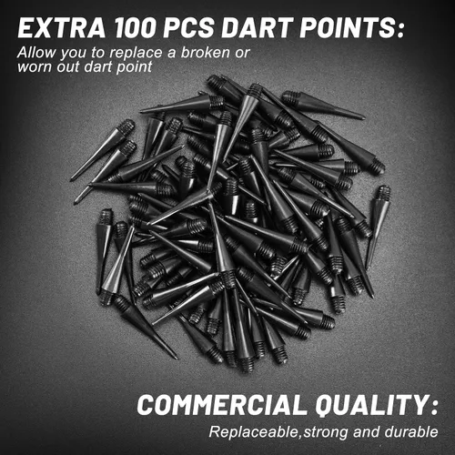 Miniatura 6 de Accmor Soft Tip Darts, Bar Dart, Plastic Tip Darts Set, Attach Extra 100 Black 2BA Replacement Tips, Soft Tip Darts for Electronic/Plastic Dartboard
