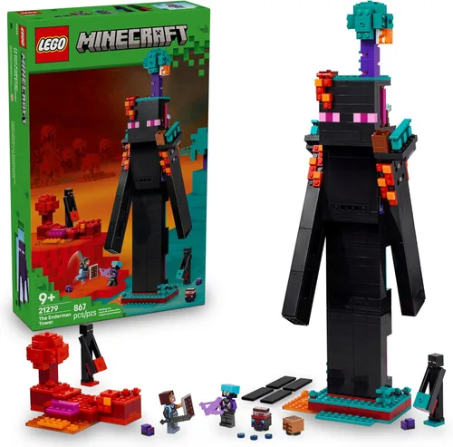 LEGO Minecraft The Enderman Tower - Juguete de construcción para niños y niñas - Set de construcción de videojuegos para niños, edades 9+ - 2