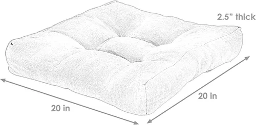 Miniatura 3 de Sunnydaze 20-Inch Square Tufted Indoor or Outdoor Patio Cushions - Modern Jazz - Six 2-Piece Pillow Sets