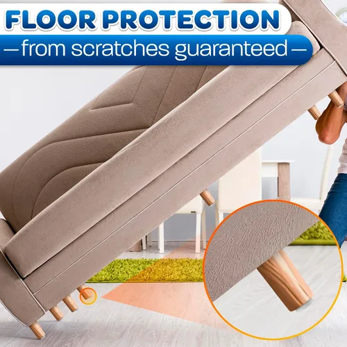 Miniatura 6 de 100 patas de plástico para muebles, deslizadores de uñas de 0.6 x 0.7 pulgadas, duraderas, fáciles de instalar, perfil bajo, deslizamiento suave