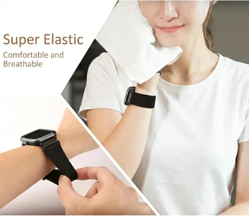 Miniatura 4 de Bolesi Correas elásticas de nailon compatibles con Amazfit Active 2 (cuadradas)/Active 3 Premium/Active, paquete de 3 correas deportivas de repuesto