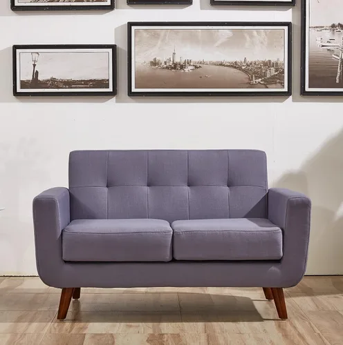 Miniatura 6 de Jenny - Sillón de tela de lino copetudo, cómodo, moderno, tapizado, para sala de lectura, club, bohemio, para sala de estar, dormitorio y espacios