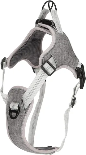 Miniatura 2 de Arnés ajustable sin tirones para perro, arnés reflectante de pecho y espalda para perros medianos y grandes, arnés acolchado para caminar al aire