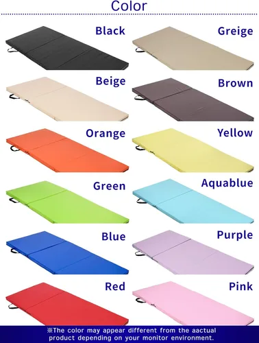 Miniatura 7 de KaRaDaStyle - Alfombrilla de gimnasia plegable de 71"x31"x2" para estiramiento, entrenamiento muscular, para niños, barra horizontal de juego