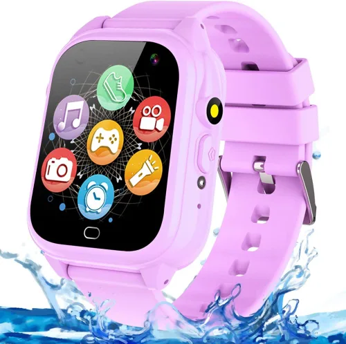 Miniatura 9 de OVV Reloj inteligente impermeable para niños y niñas de 3 a 12 años de edad, sistemas de aprendizaje, juguetes con 26 juegos, pantalla táctil HD