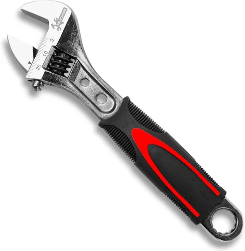 Miniatura 11 de Navegando - Llave ajustable de 6 pulgadas, llave inglesa ajustable para espacios reducidos, acero de alto carbono con agarre antideslizante, se