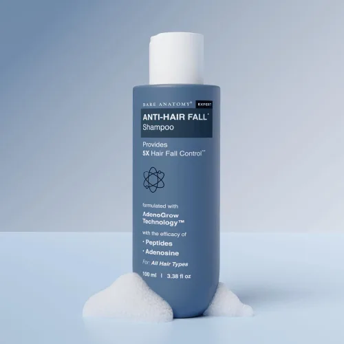 Miniatura 2 de Bare Anatomy Champú anticaídas Proporciona 5 veces control de caída del cabello pH 4.6 Adenosina y péptidos Fortalece las raíces débiles