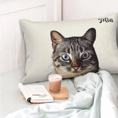 Miniatura 5 de Funda de almohada con foto personalizada, funda de almohada personalizada de gatos y perros, fundas de cojín impresas de dos caras de 14 x 20
