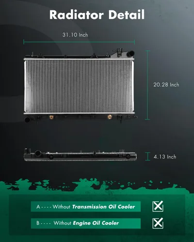 Miniatura 2 de SCITOO Radiador compatible con Forester CU2402 1999, 2000, 2001, 2002
