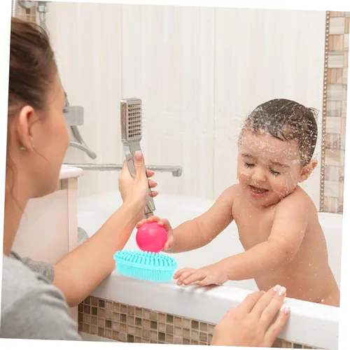 Miniatura 6 de Ipetboom Cepillo de baño sensorial de silicona para niño y niña, exfoliante de doble cara, peine de masaje suave para estimulación táctil