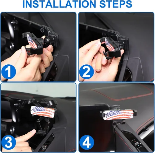 Miniatura 7 de Daeiclru Soporte de teléfono para automóvil compatible con Chevrolet Corvette C8 2020-2023, soporte para teléfono móvil para pantalla de navegación