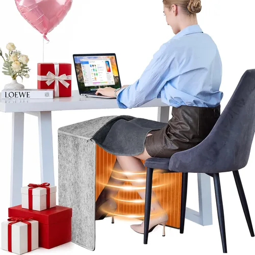 Miniatura 2 de Calentador para debajo del escritorio, pies y piernas, calentadores de espacio portátiles personales, silenciosos, pequeños para oficina, hogar, uso