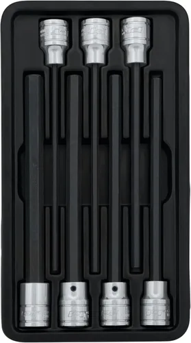Miniatura 3 de Performance Tool W38750 - Juego de llaves hexagonales SAE de longitud extendida de 7 piezas, enchufes de acero al cromo vanadio con puntas S2