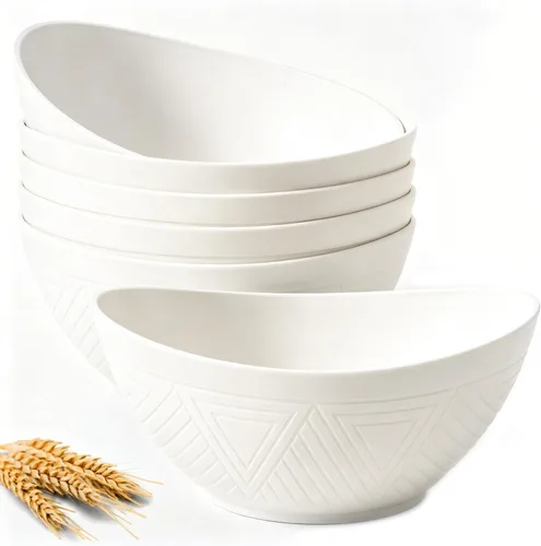 Miniatura 21 de Homienly Tazones para servir de 9.6 pulgadas, platos grandes para servir para fiestas de boda, 60 onzas para ensalada, guarniciones, pasta