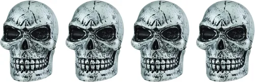 Miniatura 5 de Tapas de Llanta de Coche con Calavera Tapas de Rueda de Bicicleta Esqueleto Cubiertas de Vástago de Válvula de Aire para la Mayoría de Vehículos