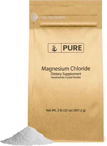 Miniatura 4 de Pure Original Ingredients Suplemento oral de cloruro de magnesio (4 onzas), polvo de cristal, suplemento de magnesio, grado alimenticio